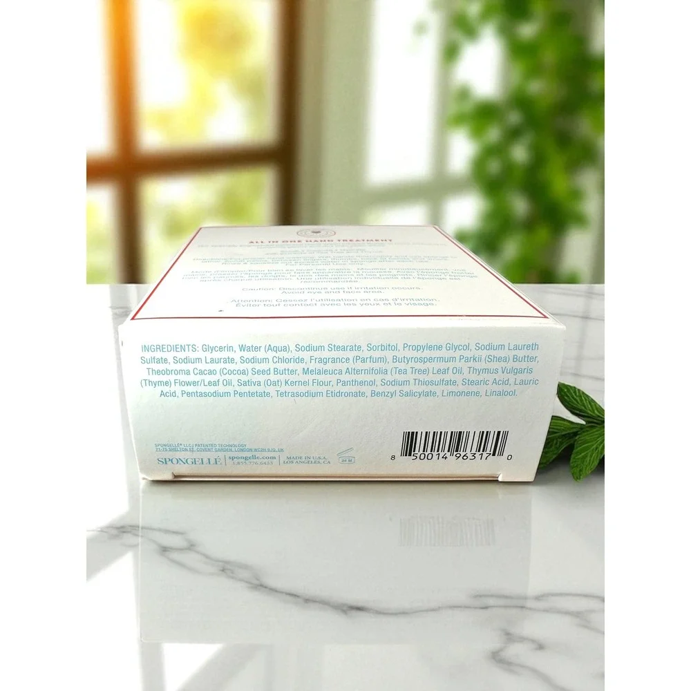 Spongellé Hand Defense Buffer – Renew – Tea Tree & Thyme – 3.5 oz – 40+ Uses‎